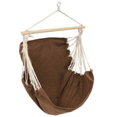 Swing Chair Brown Fabric Backyard Camping Hammock Hanging Seat Bed - JUST Hammocks